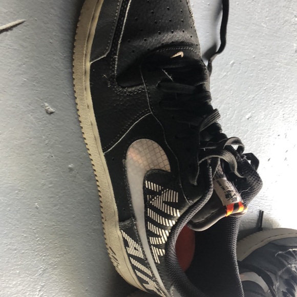 Nike Air Force black size 42 1/2  boys good condition - Picture 6 of 8